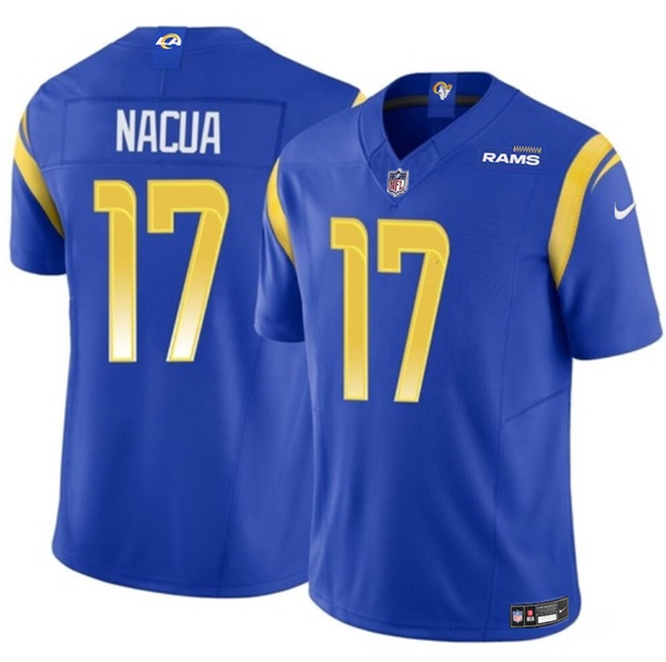 Youth Los Angeles Rams #17 Puka Nacua Blue 2023 F.U.S.E. Vapor Untouchable Limited Football Stitched Jersey